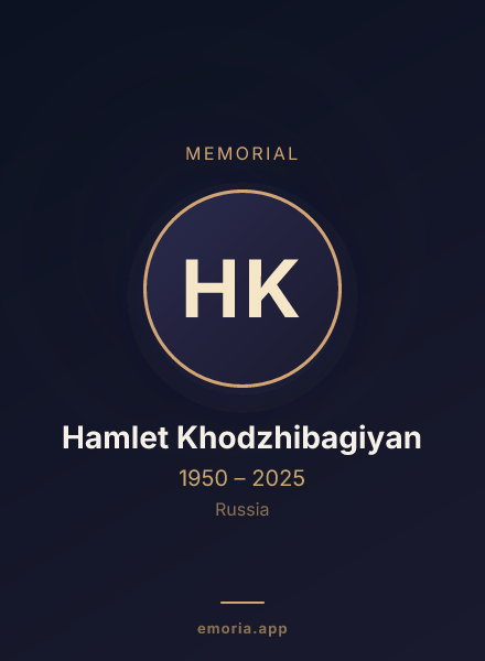Memorial portrait of Hamlet Khodzhibagiyan