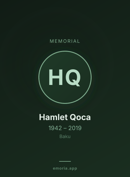 Memorial portrait of Hamlet Qoca