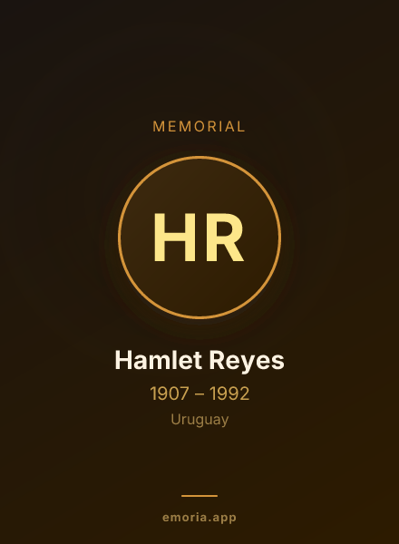 Memorial portrait of Hamlet Reyes
