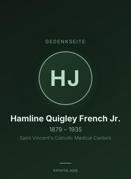 Gedenkportrait von Hamline Quigley French Jr.