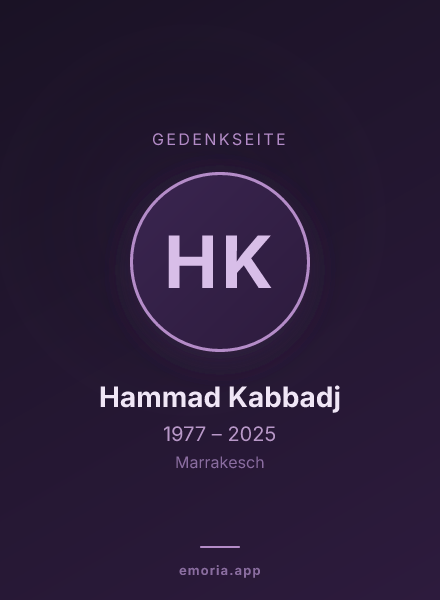 Gedenkportrait von Hammad Kabbadj