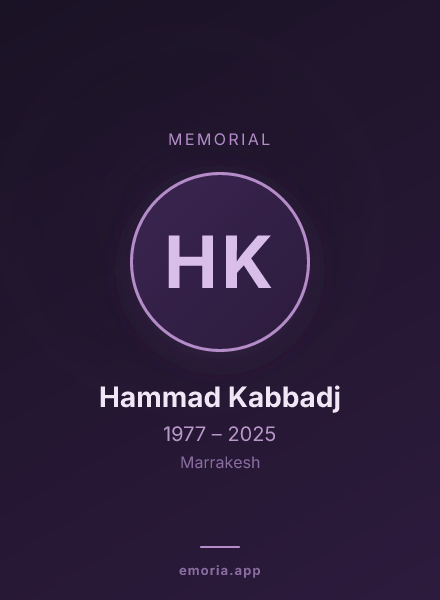 Memorial portrait of Hammad Kabbadj