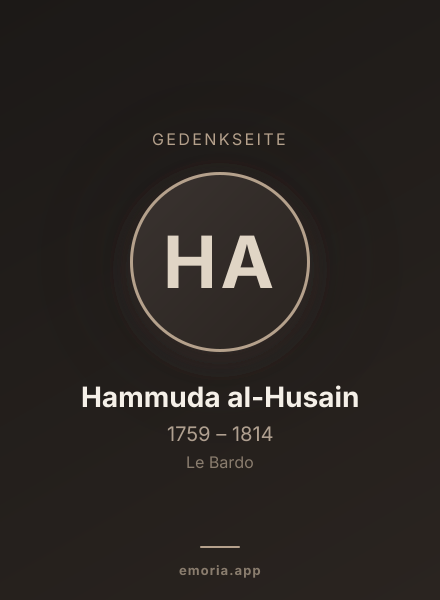 Gedenkportrait von Hammuda al-Husain