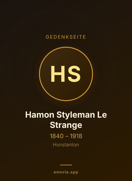 Gedenkportrait von Hamon Styleman Le Strange