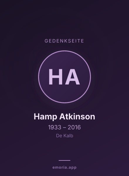 Gedenkportrait von Hamp Atkinson