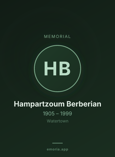 Memorial portrait of Hampartzoum Berberian