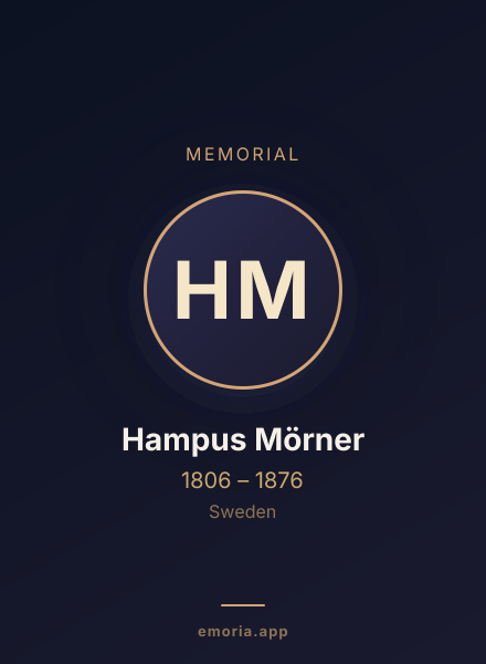 Memorial portrait of Hampus Mörner