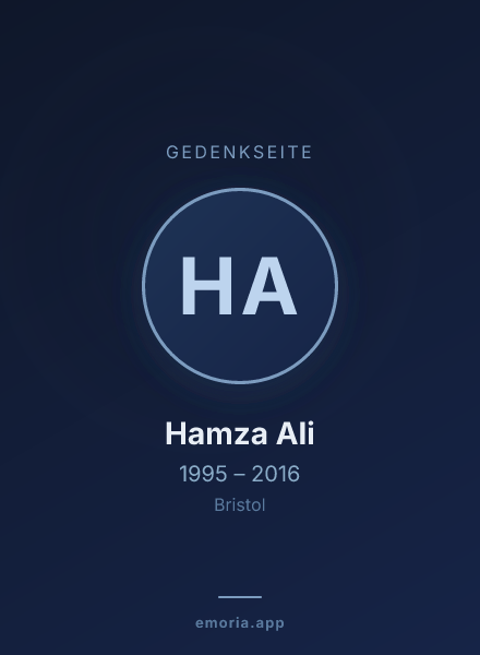 Gedenkportrait von Hamza Ali