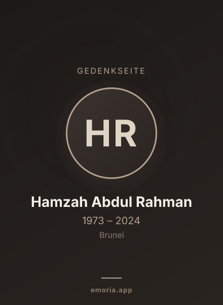 Gedenkportrait von Hamzah Abdul Rahman
