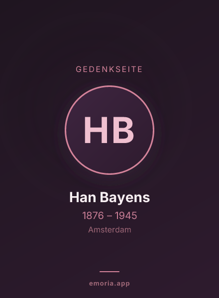 Gedenkportrait von Han Bayens