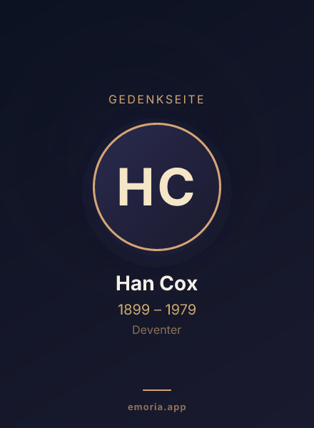 Gedenkportrait von Han Cox
