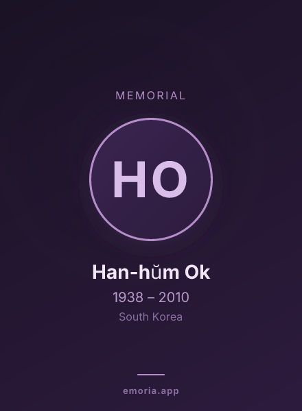 Memorial portrait of Han-hŭm Ok