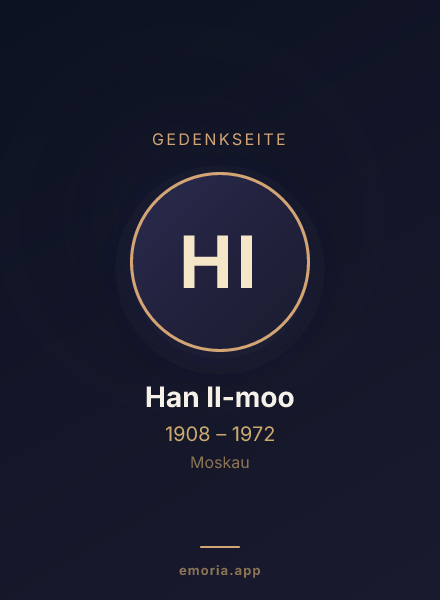 Gedenkportrait von Han Il-moo