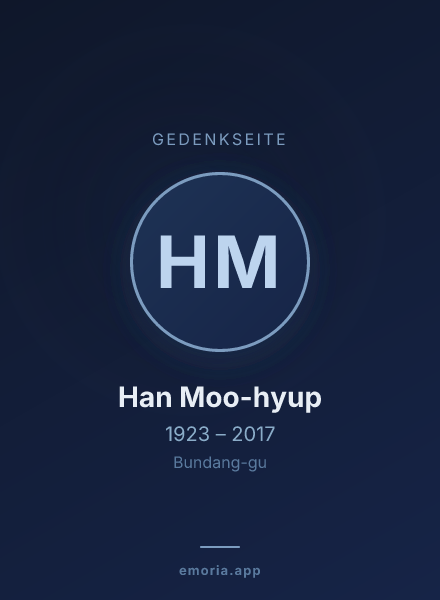 Gedenkportrait von Han Moo-hyup