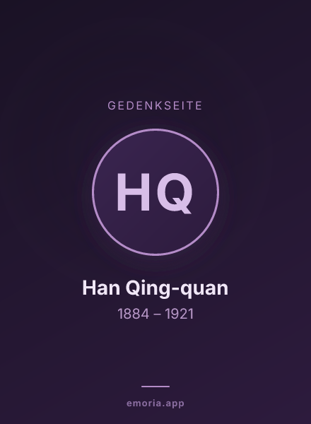Gedenkportrait von Han Qing-quan