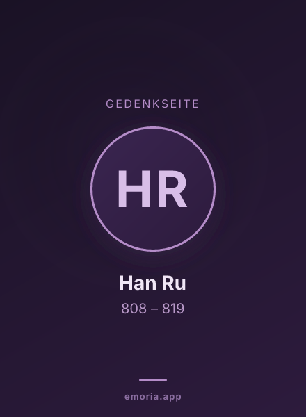 Gedenkportrait von Han Ru