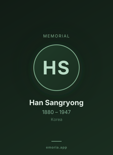 Memorial portrait of Han Sangryong