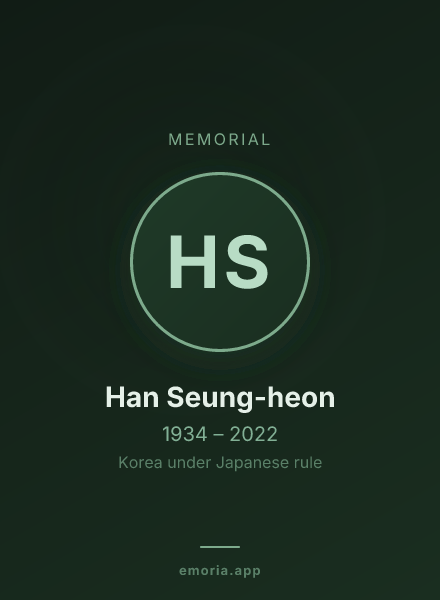 Memorial portrait of Han Seung-heon