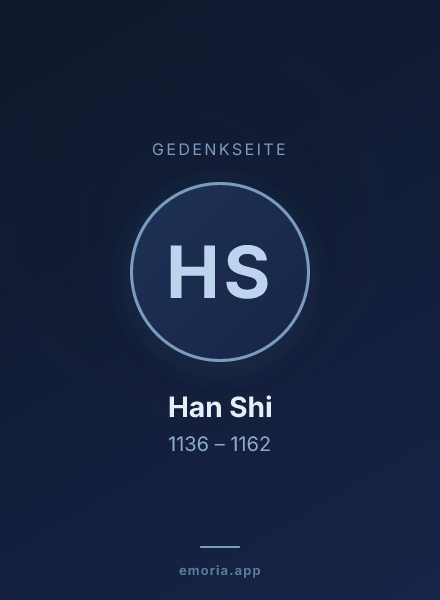 Gedenkportrait von Han Shi