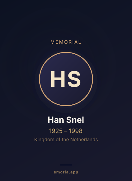 Memorial portrait of Han Snel