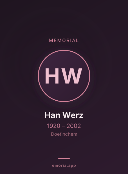 Memorial portrait of Han Werz