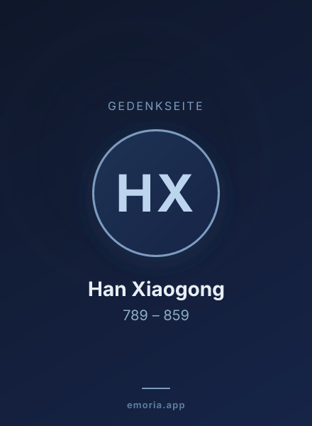 Gedenkportrait von Han Xiaogong