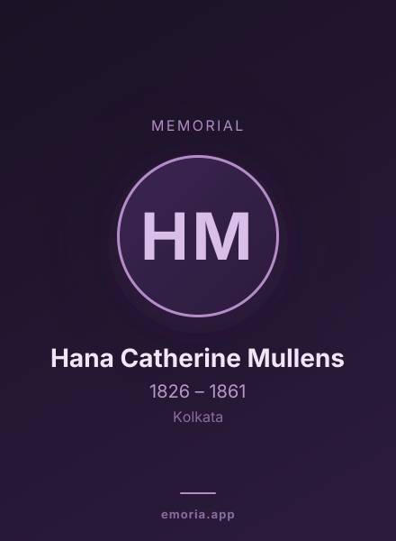 Memorial portrait of Hana Catherine Mullens