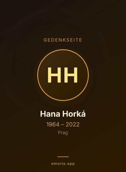 Gedenkportrait von Hana Horká