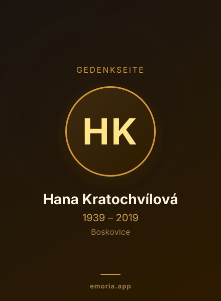 Gedenkportrait von Hana Kratochvílová