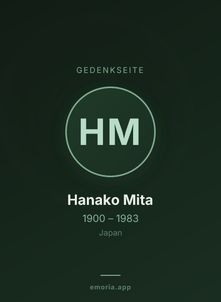 Gedenkportrait von Hanako Mita