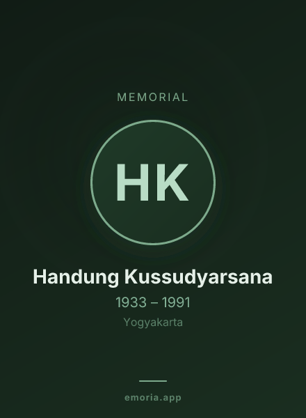 Memorial portrait of Handung Kussudyarsana