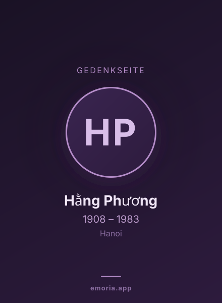 Gedenkportrait von Hằng Phương