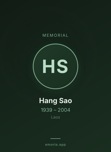 Memorial portrait of Hang Sao