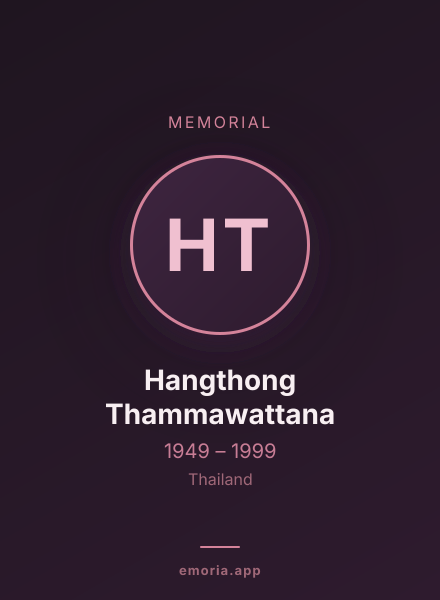 Memorial portrait of Hangthong Thammawattana