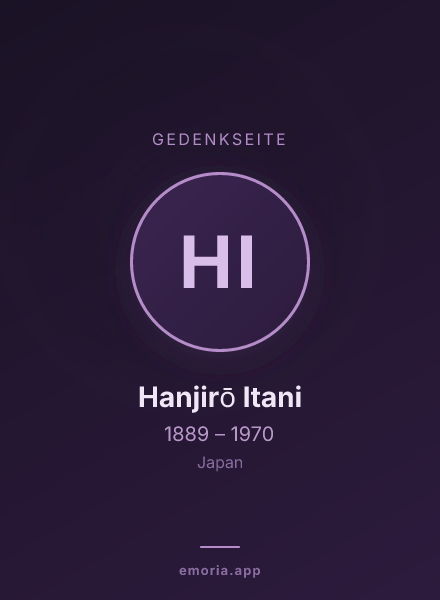 Gedenkportrait von Hanjirō Itani