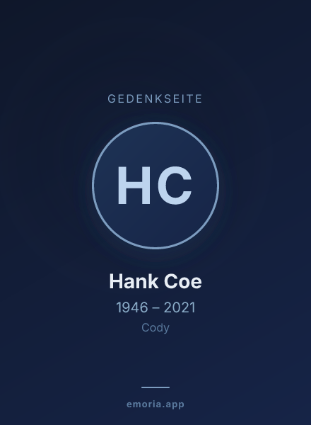 Gedenkportrait von Hank Coe