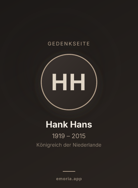 Gedenkportrait von Hank Hans