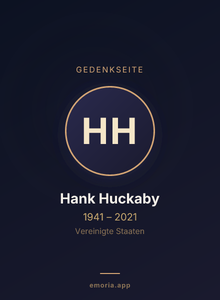 Gedenkportrait von Hank Huckaby