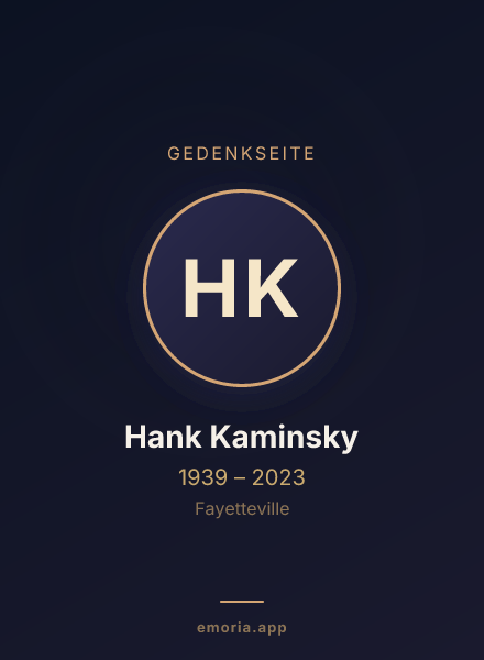 Gedenkportrait von Hank Kaminsky