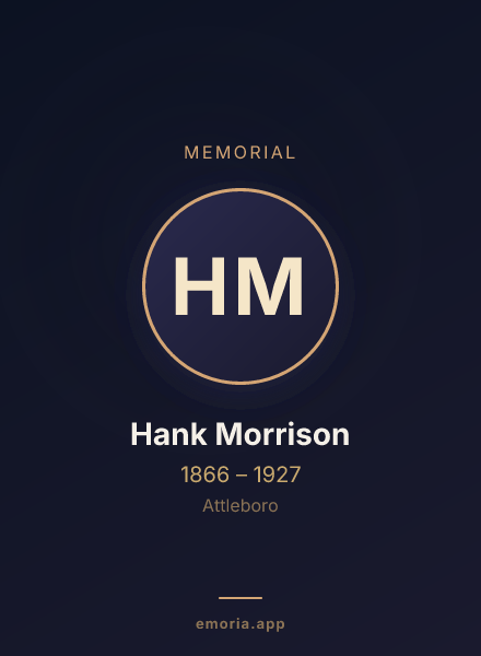 Memorial portrait of Hank Morrison