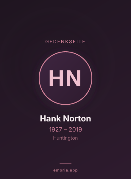 Gedenkportrait von Hank Norton