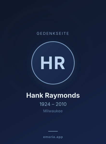 Gedenkportrait von Hank Raymonds