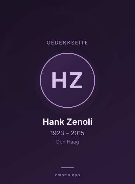 Gedenkportrait von Hank Zenoli