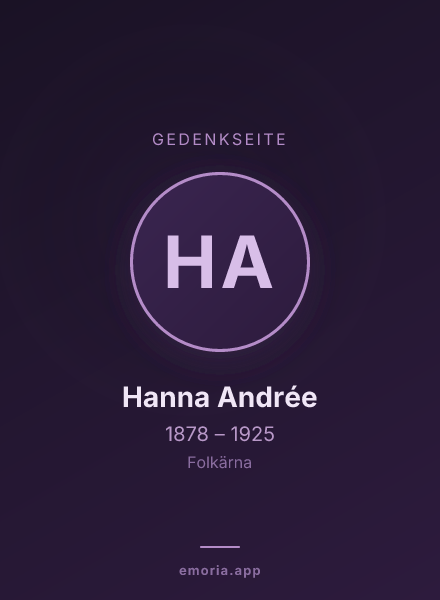Gedenkportrait von Hanna Andrée