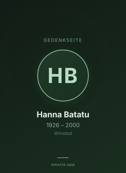 Gedenkportrait von Hanna Batatu