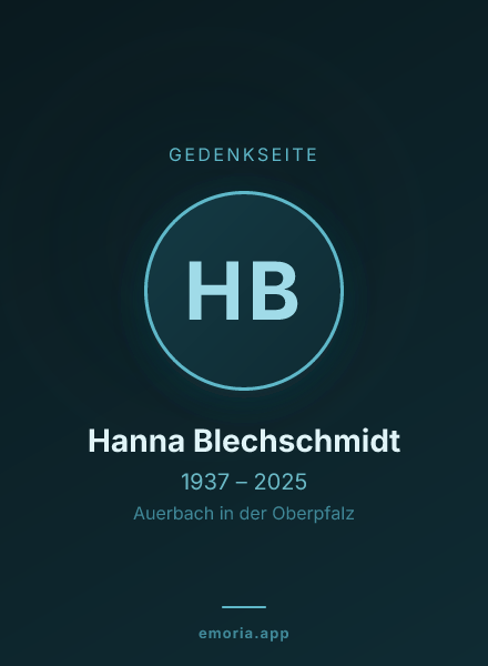 Gedenkportrait von Hanna Blechschmidt