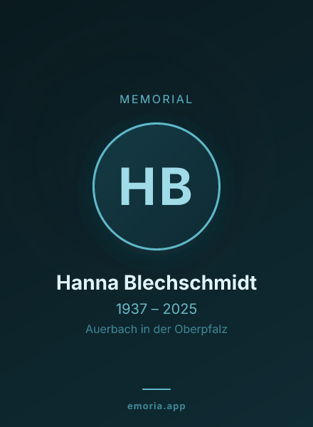 Memorial portrait of Hanna Blechschmidt