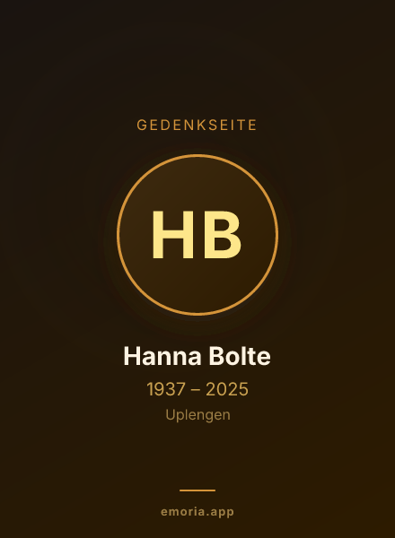 Gedenkportrait von Hanna Bolte
