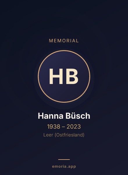 Memorial portrait of Hanna Büsch
