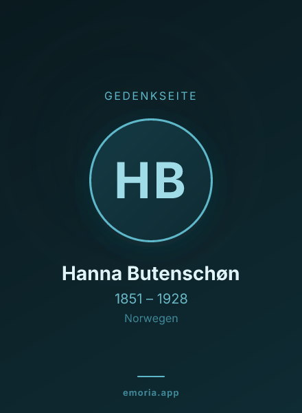 Gedenkportrait von Hanna Butenschøn
